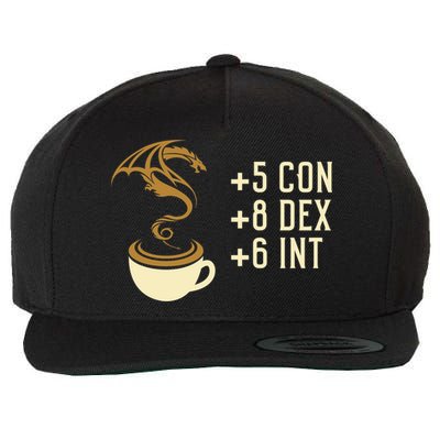 Coffee Stats For Roleplaying And Larping Tabletop Rpg Wool Snapback Cap