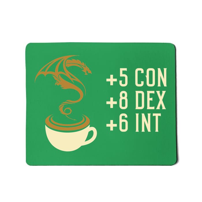 Coffee Stats For Roleplaying And Larping Tabletop Rpg Mousepad