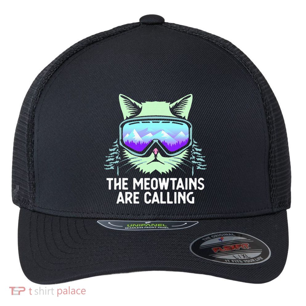Cool Snowboard For Ski Lover Mountain Skier Flexfit Unipanel Trucker Cap