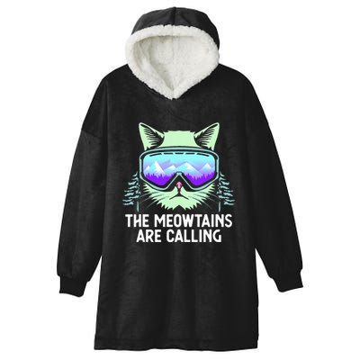 Cool Snowboard For Ski Lover Mountain Skier Hooded Wearable Blanket