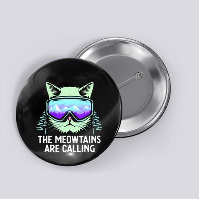Cool Snowboard For Ski Lover Mountain Skier Button