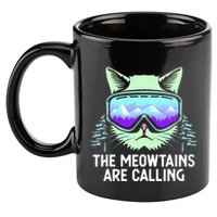 Cool Snowboard For Ski Lover Mountain Skier 11oz C Handle Ceramic Mug