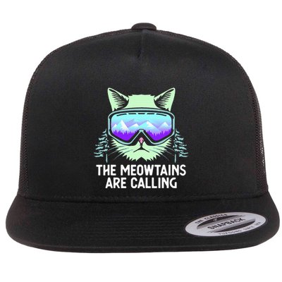 Cool Snowboard For Ski Lover Mountain Skier Flatbill Hat
