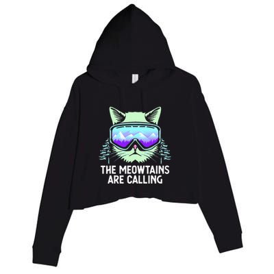 Cool Snowboard For Ski Lover Mountain Skier Crop Fleece Hoodie