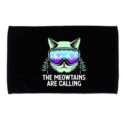 Cool Snowboard For Ski Lover Mountain Skier Microfiber Hand Towel