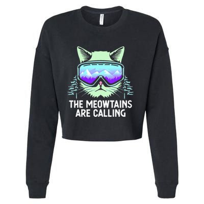 Cool Snowboard For Ski Lover Mountain Skier Cropped Pullover Crew