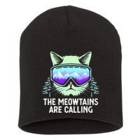 Cool Snowboard For Ski Lover Mountain Skier Short Acrylic Beanie