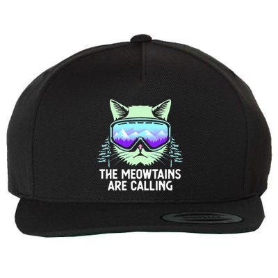 Cool Snowboard For Ski Lover Mountain Skier Wool Snapback Cap