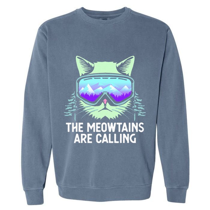 Cool Snowboard For Ski Lover Mountain Skier Garment-Dyed Sweatshirt