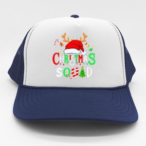 Christmas Squad Family Santa Matching Team Reindeer Trucker Hat