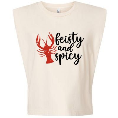 Crawfish Season Feisty And Spicy Garment-Dyed Women's Muscle Tee