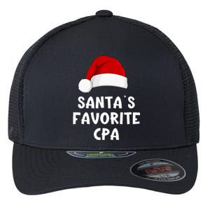 Christmas SantaS Favorite Cpa Certified Public Accountant Flexfit Unipanel Trucker Cap