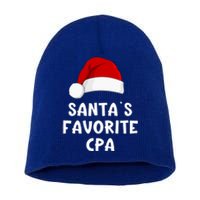 Christmas SantaS Favorite Cpa Certified Public Accountant Short Acrylic Beanie