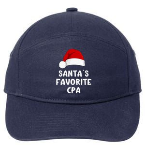 Christmas SantaS Favorite Cpa Certified Public Accountant 7-Panel Snapback Hat