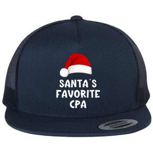 Christmas SantaS Favorite Cpa Certified Public Accountant Flat Bill Trucker Hat