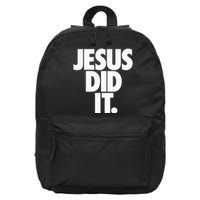 Christian Stuff For Women Jesus Did It 16 in Basic Backpack