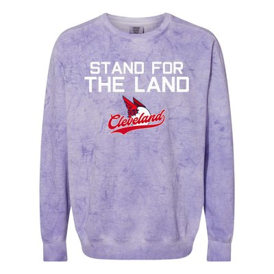 Cleveland Stand For The Land Colorblast Crewneck Sweatshirt