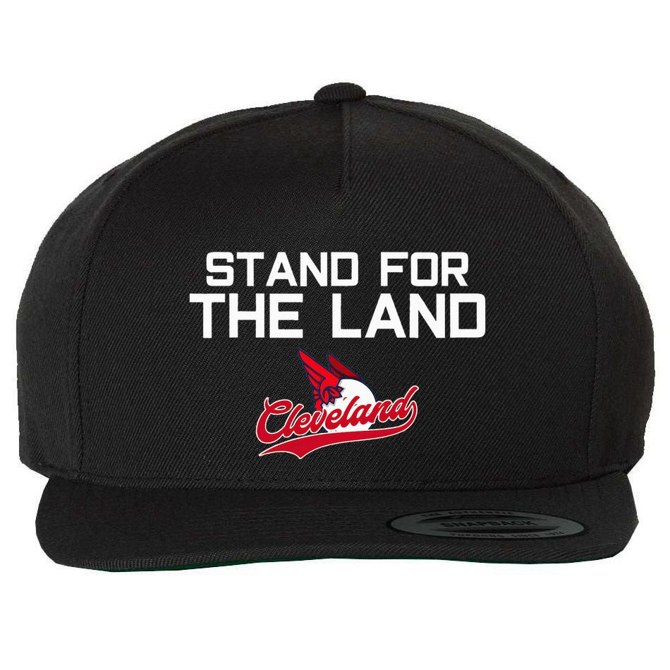Cleveland Stand For The Land Wool Snapback Cap