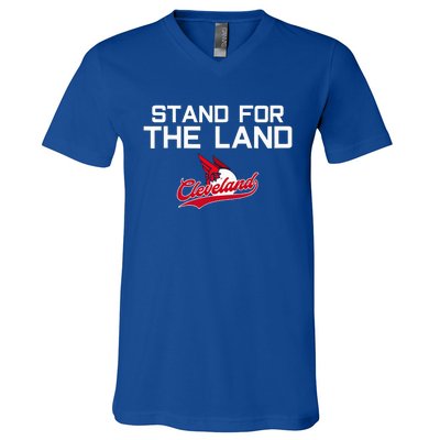 Cleveland Stand For The Land V-Neck T-Shirt