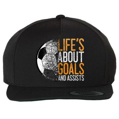 Cool Soccer For Soccer Lovers Player Football Goal  Wool Snapback Cap