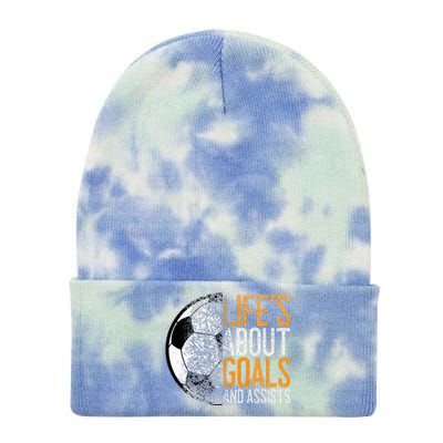 Cool Soccer For Soccer Lovers Player Football Goal  Tie Dye 12in Knit Beanie