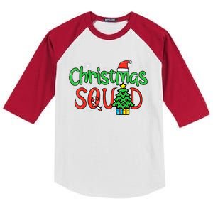 Christmas Squad Family Xmas Crew Great Gift Kids Colorblock Raglan Jersey