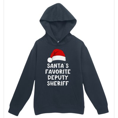 Christmas SantaS Favorite Deputy Sheriff Funny Xmas Pajama Urban Pullover Hoodie