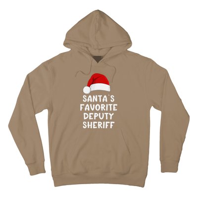 Christmas SantaS Favorite Deputy Sheriff Funny Xmas Pajama Hoodie