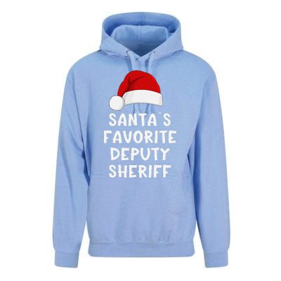 Christmas SantaS Favorite Deputy Sheriff Funny Xmas Pajama Unisex Surf Hoodie