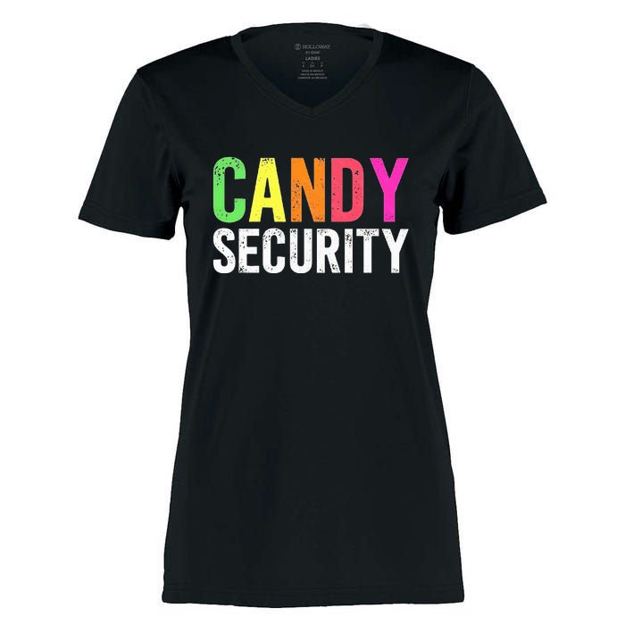 Candy Security Funny Halloween Costume Party Women's Momentum V-Neck T-Shirt