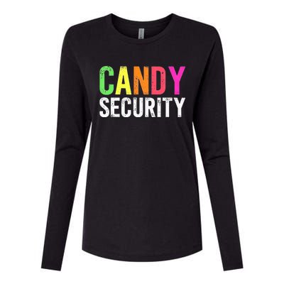 Candy Security Funny Halloween Costume Party Womens Cotton Relaxed Long Sleeve T-Shirt