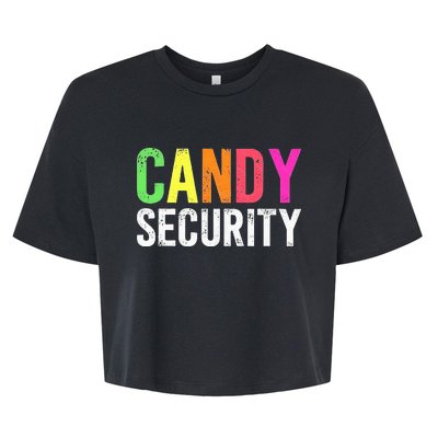 Candy Security Funny Halloween Costume Party Bella+Canvas Jersey Crop Tee