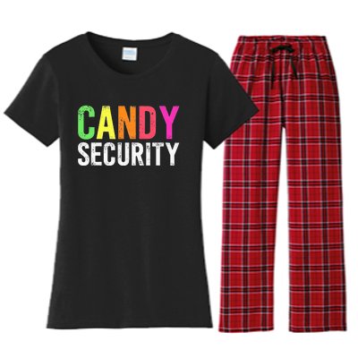 Candy Security Funny Halloween Costume Party Women's Flannel Pajama Set