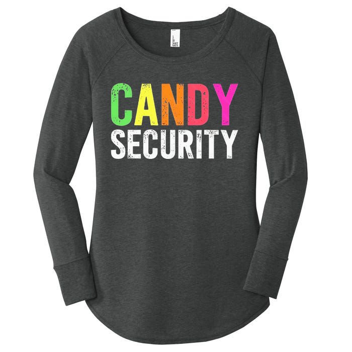 Candy Security Funny Halloween Costume Party Women's Perfect Tri Tunic Long Sleeve Shirt