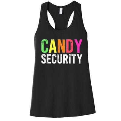 Candy Security Funny Halloween Costume Party Women's Racerback Tank