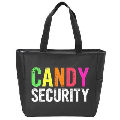 Candy Security Funny Halloween Costume Party Zip Tote Bag