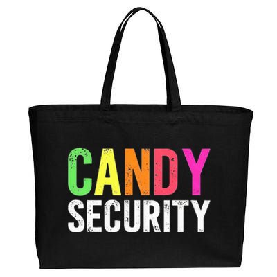 Candy Security Funny Halloween Costume Party Cotton Canvas Jumbo Tote