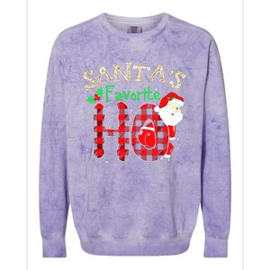 Christmas Santa's Favorite Ho Xmas Pajama Funny Naughty Colorblast Crewneck Sweatshirt