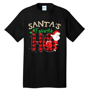 Christmas Santa's Favorite Ho Xmas Pajama Funny Naughty Tall T-Shirt