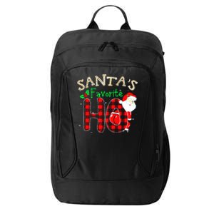 Christmas Santa's Favorite Ho Xmas Pajama Funny Naughty City Backpack