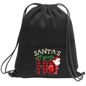 Christmas Santa's Favorite Ho Xmas Pajama Funny Naughty Sweatshirt Cinch Pack Bag