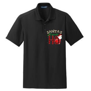 Christmas Santa's Favorite Ho Xmas Pajama Funny Naughty Dry Zone Grid Polo