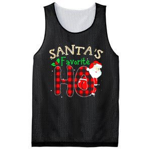 Christmas Santa's Favorite Ho Xmas Pajama Funny Naughty Mesh Reversible Basketball Jersey Tank