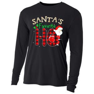 Christmas Santa's Favorite Ho Xmas Pajama Funny Naughty Cooling Performance Long Sleeve Crew