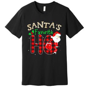 Christmas Santa's Favorite Ho Xmas Pajama Funny Naughty Premium T-Shirt