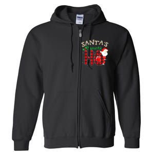 Christmas Santa's Favorite Ho Xmas Pajama Funny Naughty Full Zip Hoodie