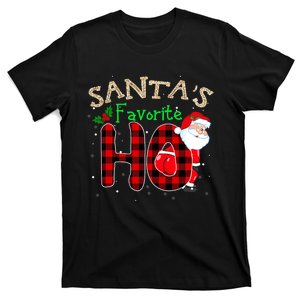 Christmas Santa's Favorite Ho Xmas Pajama Funny Naughty T-Shirt