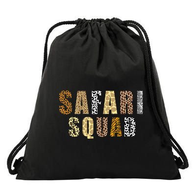 Cool Safari For Women Zoologist African Animal Print Zoo Drawstring Bag
