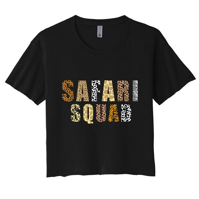 Cool Safari For Women Zoologist African Animal Print Zoo Crop Top