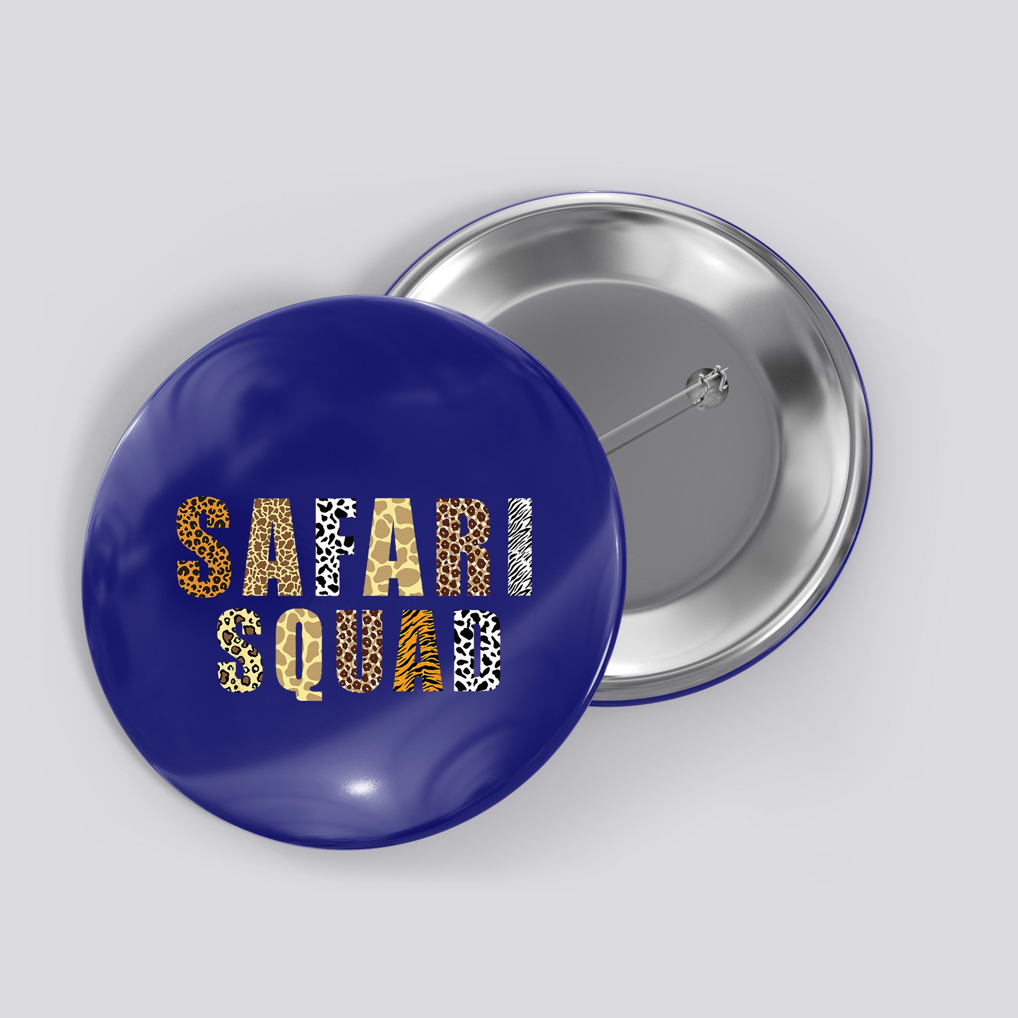 Cool Safari For Women Zoologist African Animal Print Zoo Button